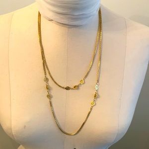 3 fir$15 bundle Gold tone necklace with gold accents